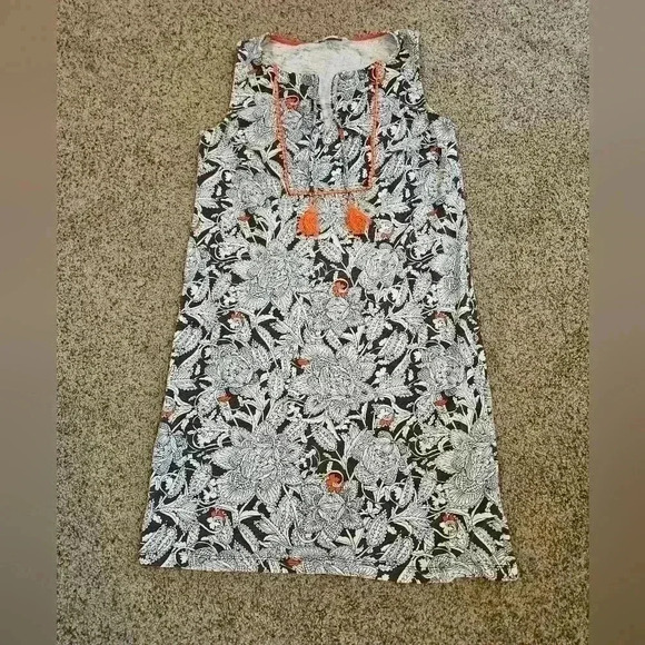 100% Cotton Boden Boho Summer Sleeveless Floral Dress, Size 4 - Picture 1 of 5